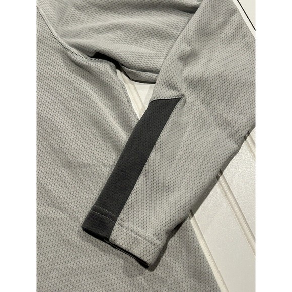 Under Armour Women's Small ColdGear Honeycomb Pattern Light Gray Pullover A27 - Picture 4 of 7